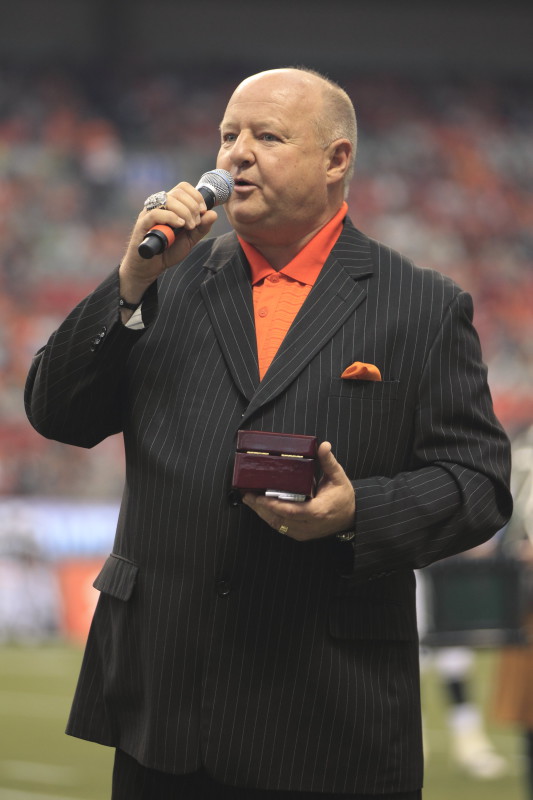 VANCOUVER, CANADA - JUNE 29, 2012: The BC Lions play the Winnipeg Blue Bombers at BC Place June 29, 2012 in Vancouver, Canada. (Photo by Jeff Vinnick-BC Lions)