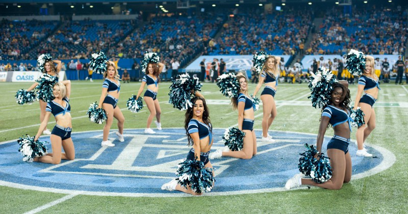 Toronto Argonauts Cheerleader  Cheerleading, Toronto, Sports jersey