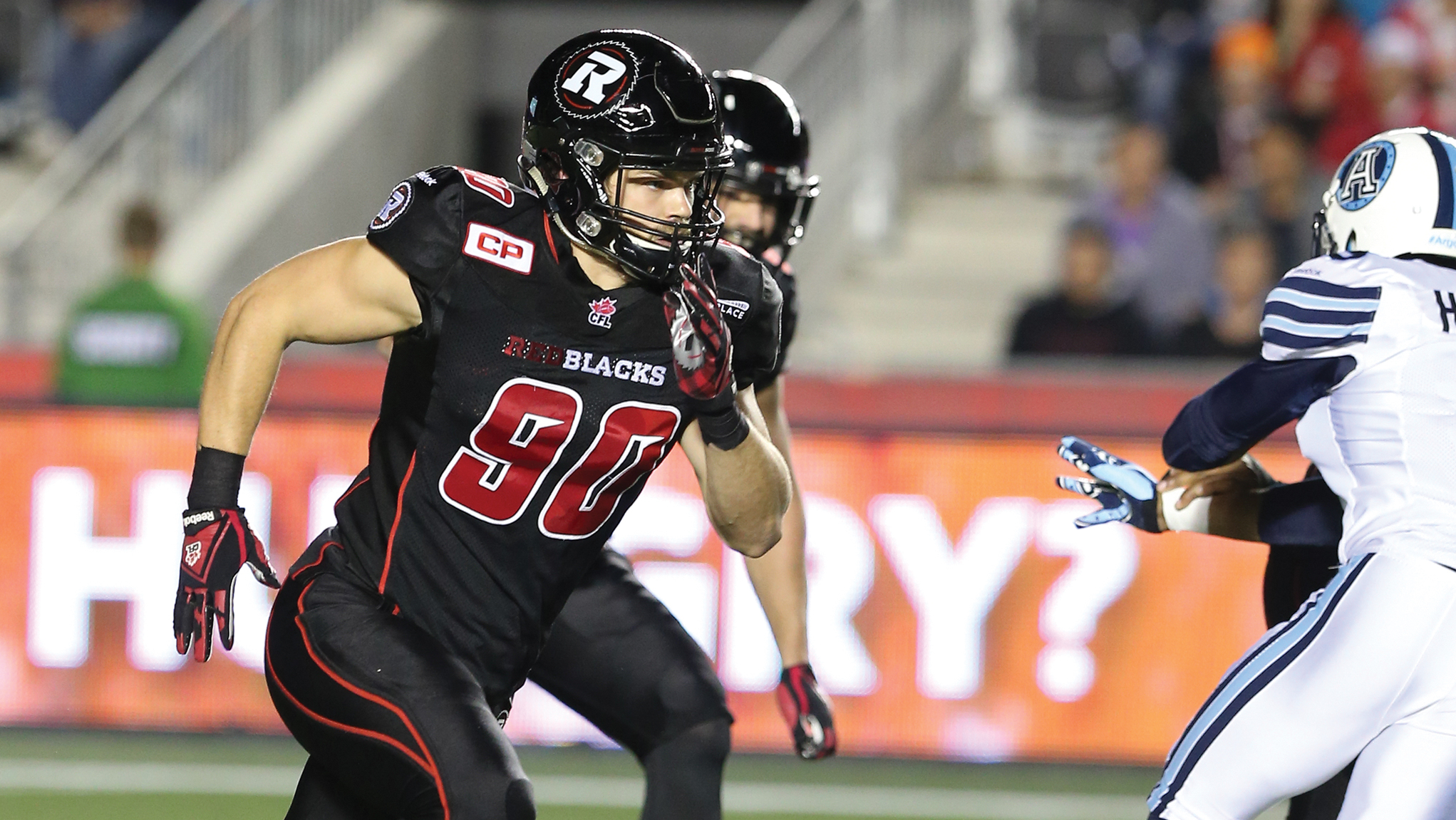 Andrew Marshall with the REDBLACKS vs. Argos
